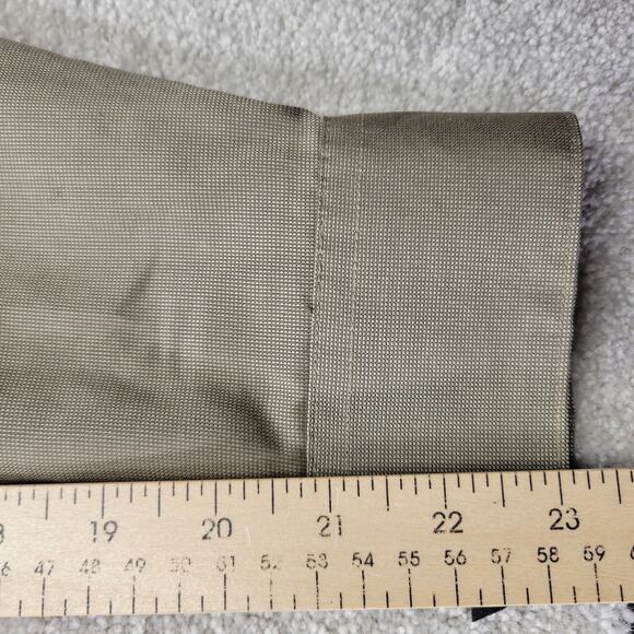 Arrow Men's Large Button Down Long Sleeve Casual Pique Shirt Light Brown - Picture 6 of 9